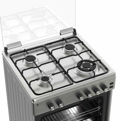 Thermogatz TGS 6021 IX Κουζίνα Υγραερίου 49lt με Εστίες Υγραερίου Π60εκ. Inox